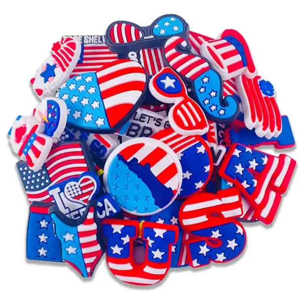 Patriotic Shoe Charms Bundle